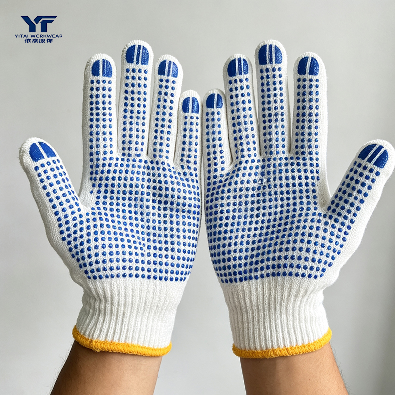 Plain Cotton Knit General Labor Work Gloves