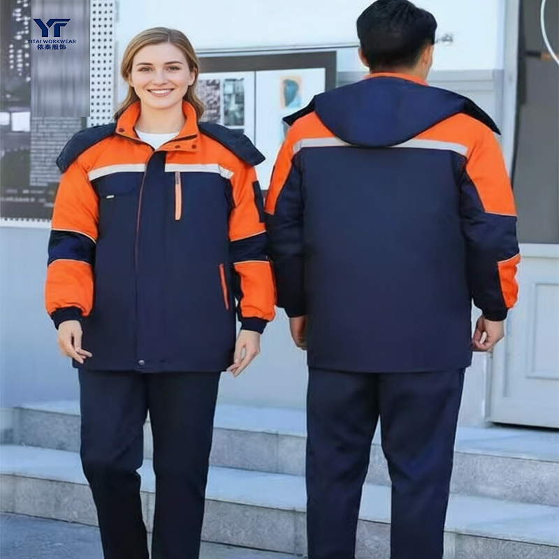Heavy Duty Winter Coat with Reflective Strips 
