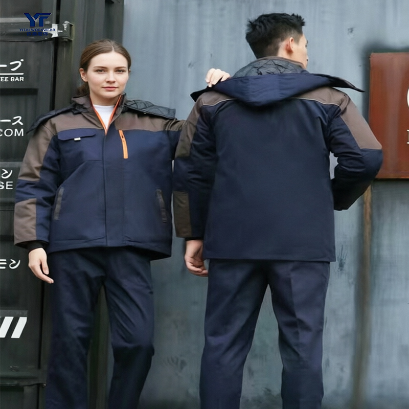 Heavy Duty Winter Coat with Reflective Strips 