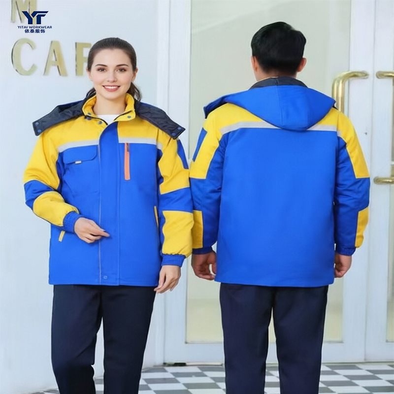 Heavy Duty Winter Coat with Reflective Strips 