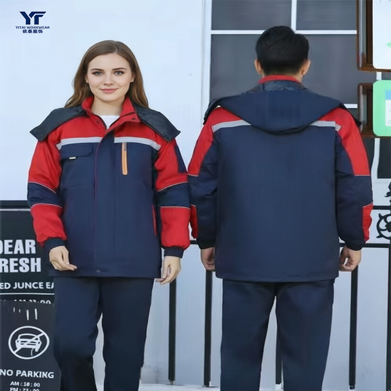 Heavy Duty Winter Coat with Reflective Strips 