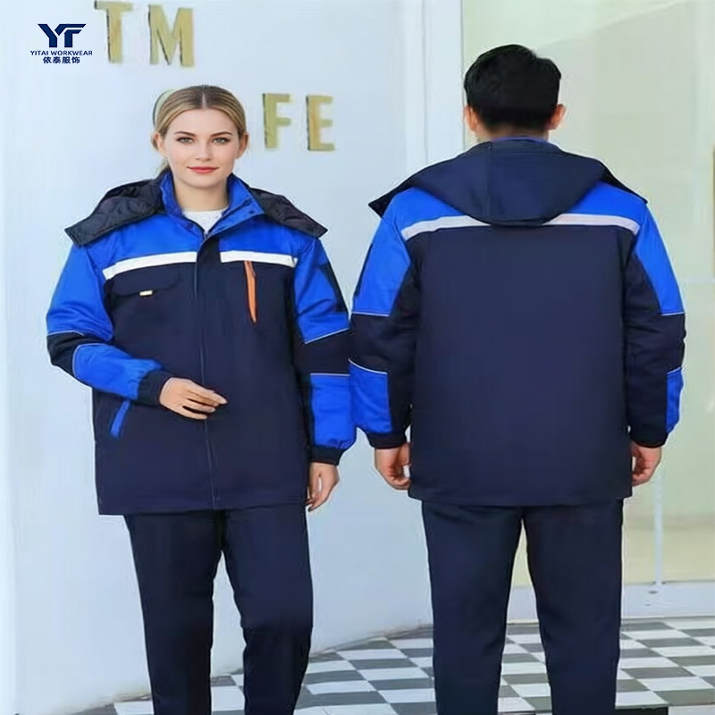 Heavy Duty Winter Coat with Reflective Strips 