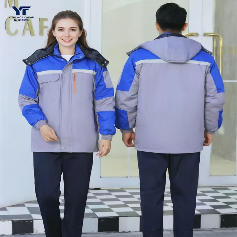 Heavy Duty Winter Coat with Reflective Strips 