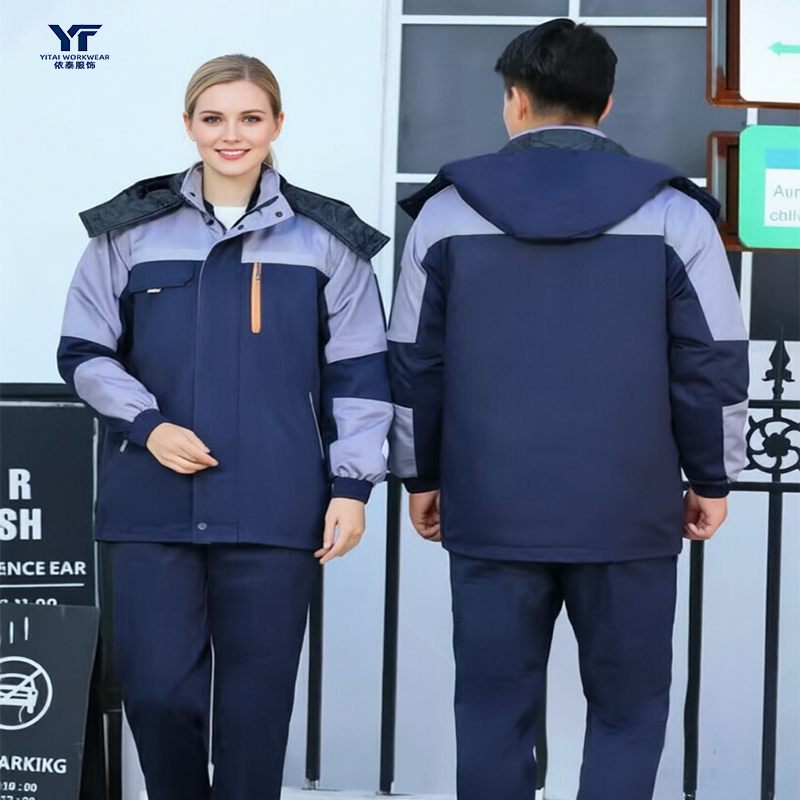 Heavy Duty Winter Coat with Reflective Strips 
