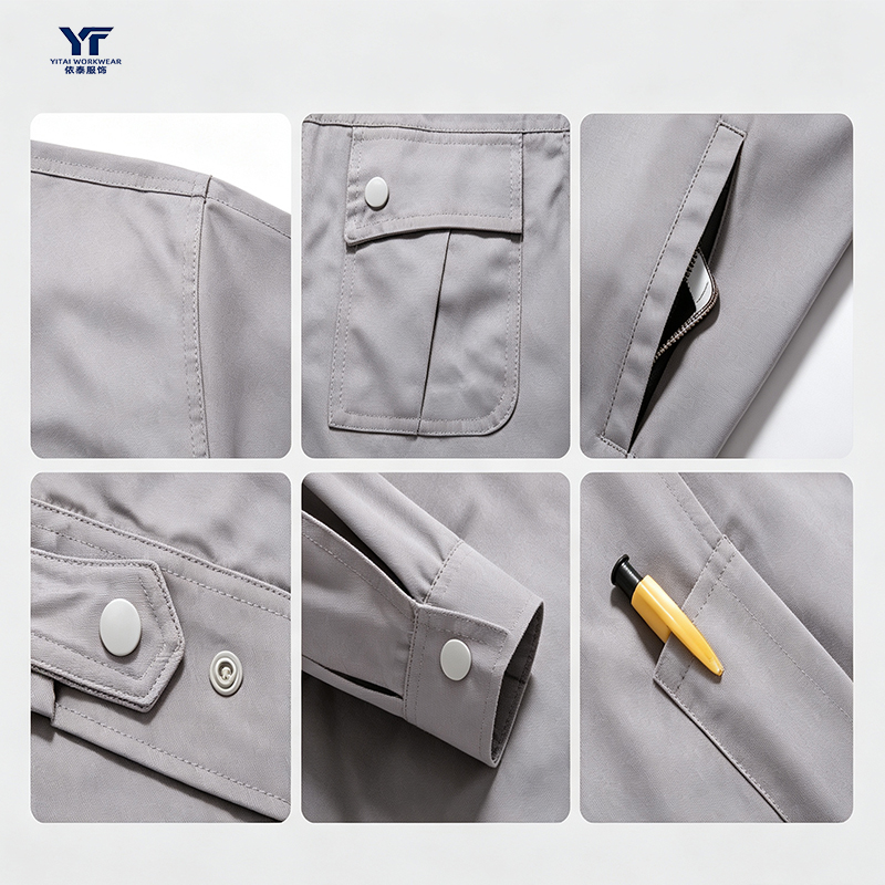 Unisex Polyester-Cotton Workwear Set 