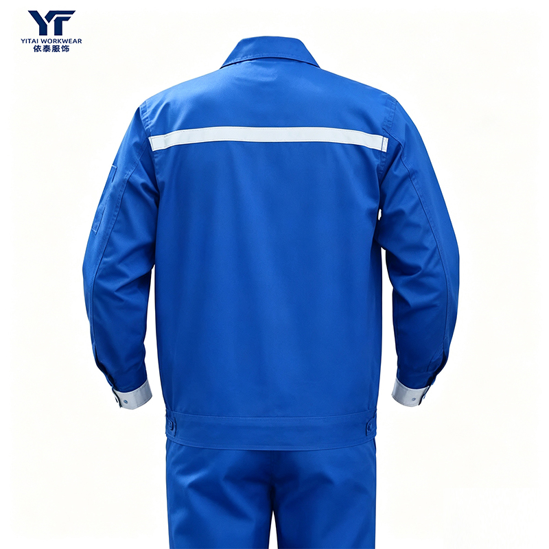 Long-Sleeve Workwear Set with Reflective Strips 