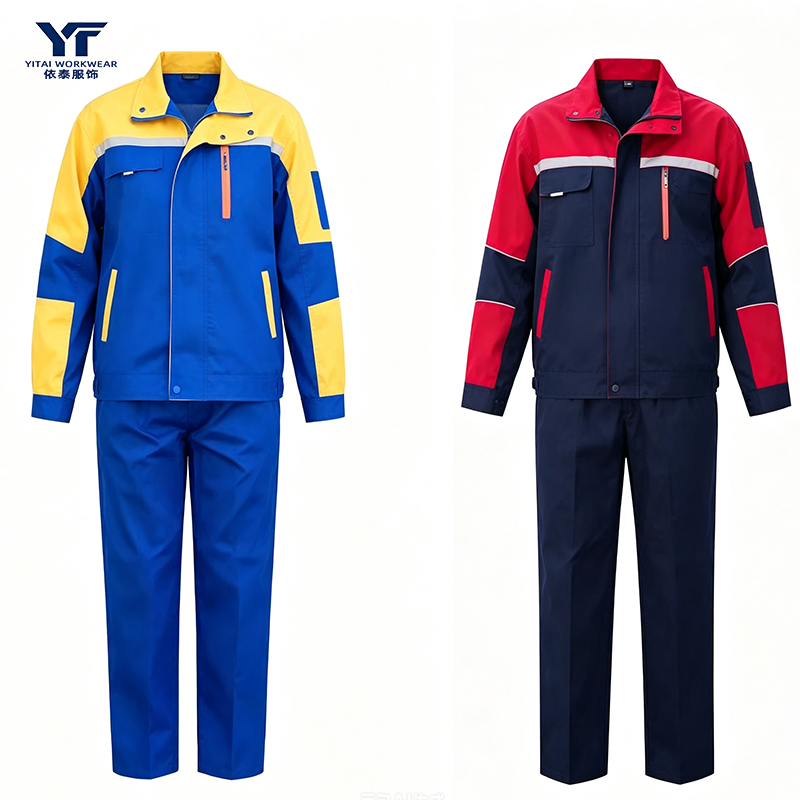 Construction Workwear Set with Reflective Strips 