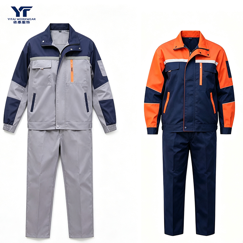 Construction Workwear Set with Reflective Strips 