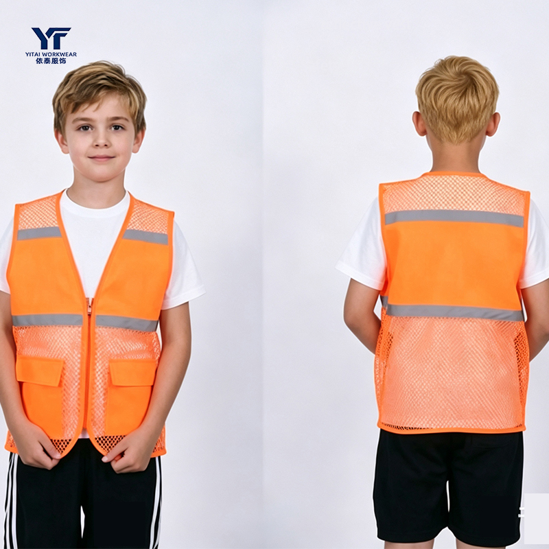 Kids Size Hi Vis Reflective Safety Vest 