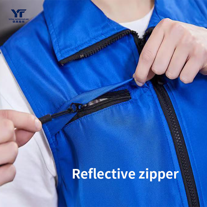 Volunteer Uniform Promotional Vest with Reflective Zipper 
