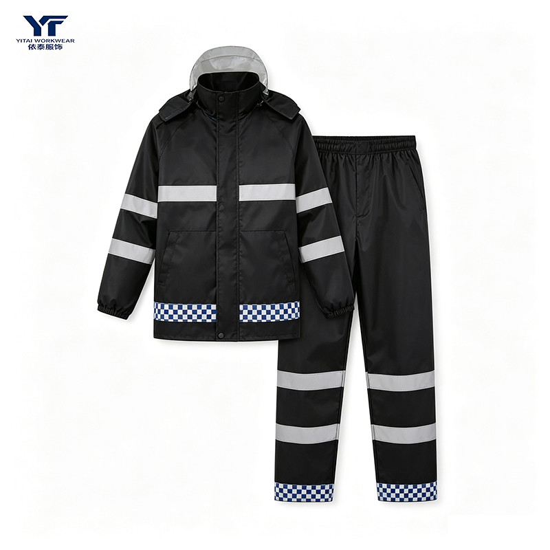 Reflective Raincoat Suit Oxford Cloth PVC Coated