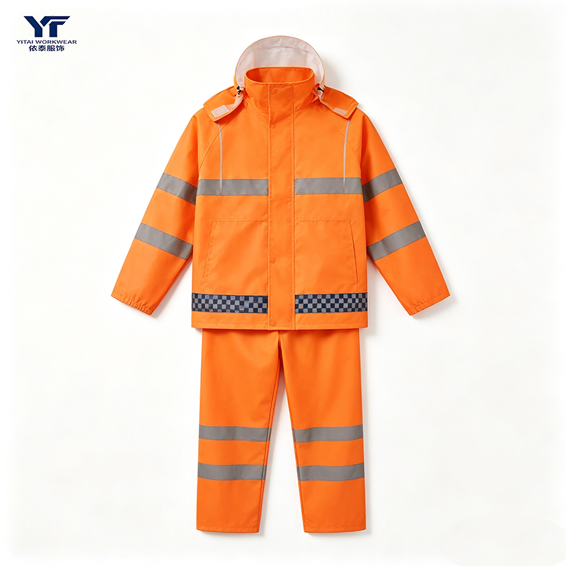 Reflective Raincoat Suit Oxford Cloth PVC Coated